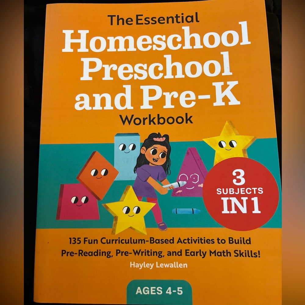 Homeschool Preschool and Pre-K Workbook